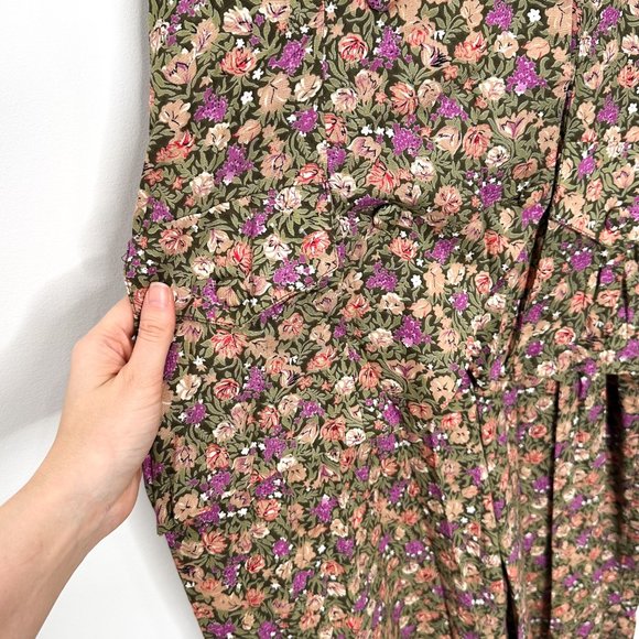 Jamie Brooke Wide-Leg Floral Print Vest Jumpsuit Vintage 90s Women’s Size M - Picture 7 of 16
